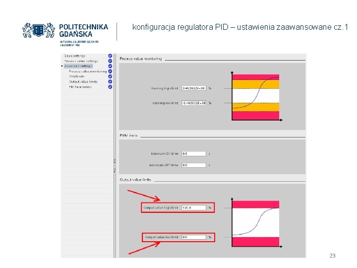 konfiguracja regulatora PID – ustawienia zaawansowane cz. 1 23 