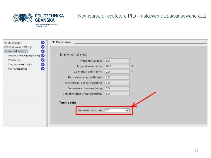 Konfiguracja regulatora PID – ustawienia zaawansowane cz. 2 24 