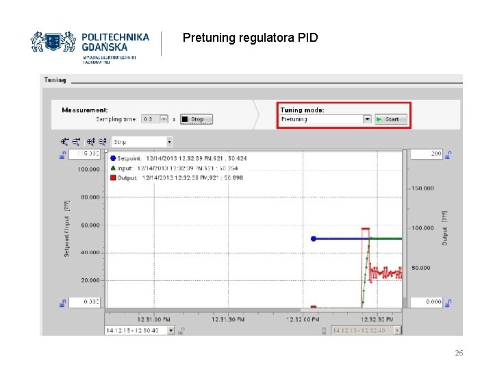 Pretuning regulatora PID 26 