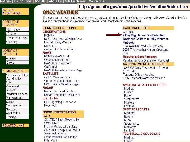 http: //gacc. nifc. gov/oncc/predictive/weather/index. htm 