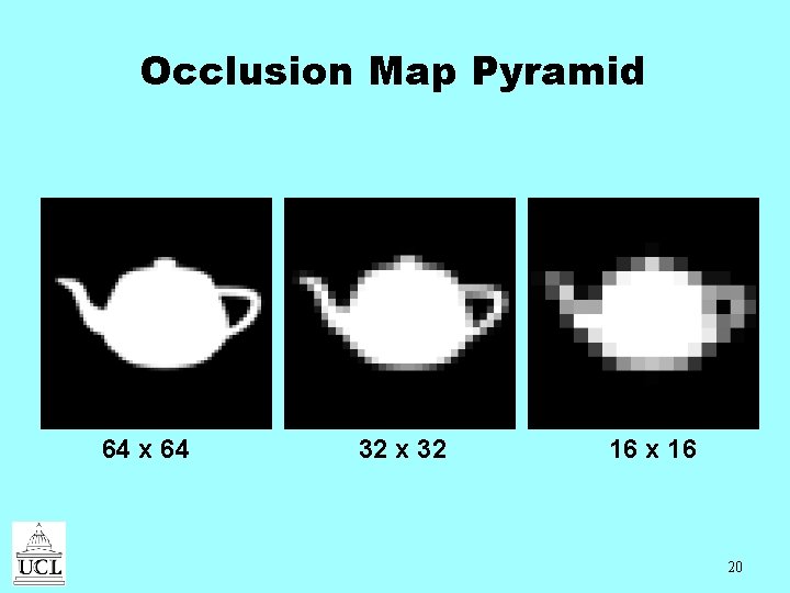 Occlusion Map Pyramid 64 x 64 32 x 32 16 x 16 20 