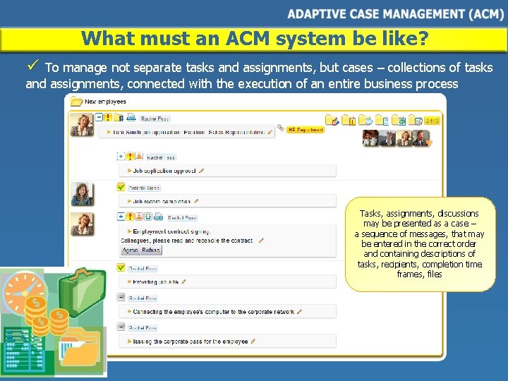 What must an ACM system be like? ü To manage not separate tasks and