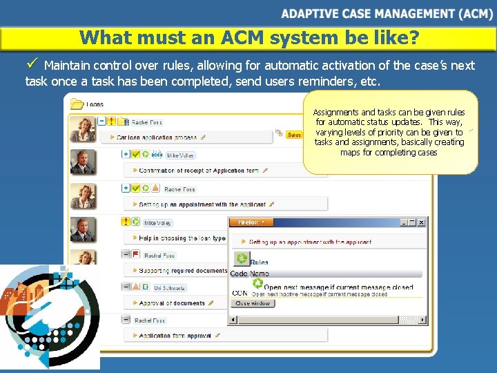 What must an ACM system be like? ü Maintain control over rules, allowing for