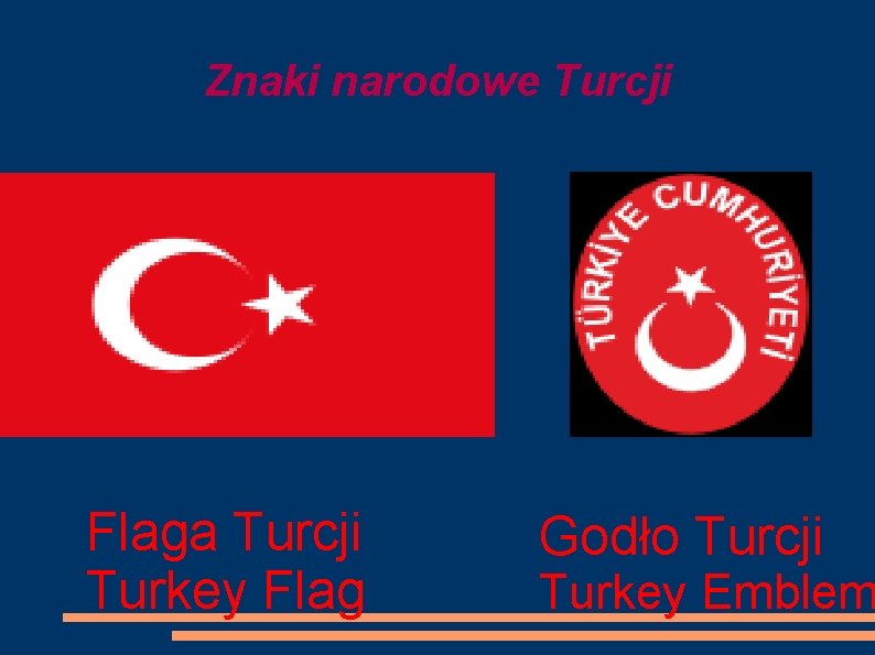 Znaki narodowe Turcji Flaga Turcji Turkey Flag Godło Turcji Turkey Emblem 