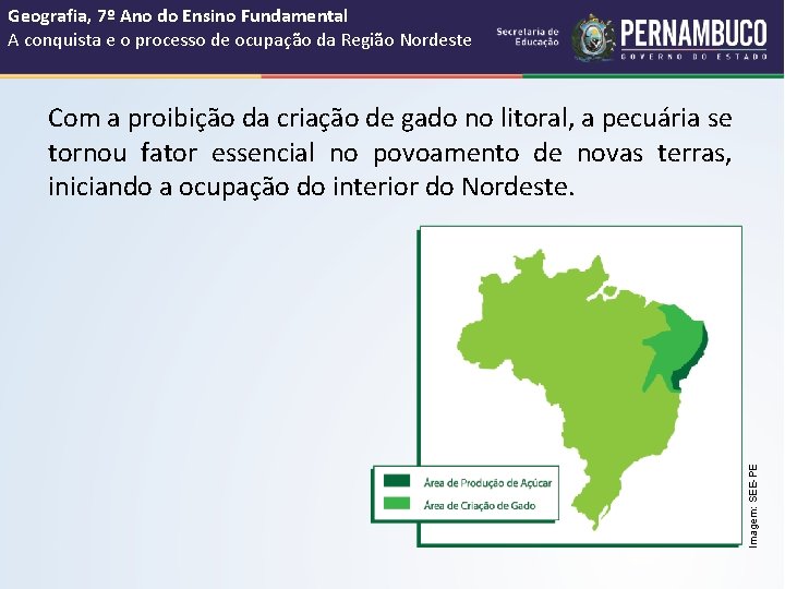 Geografia, 7º Ano do Ensino Fundamental A conquista e o processo de ocupação da