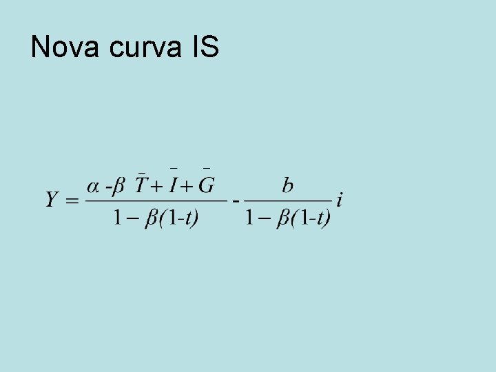 Nova curva IS 