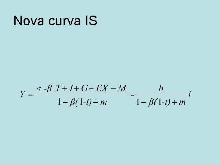 Nova curva IS 