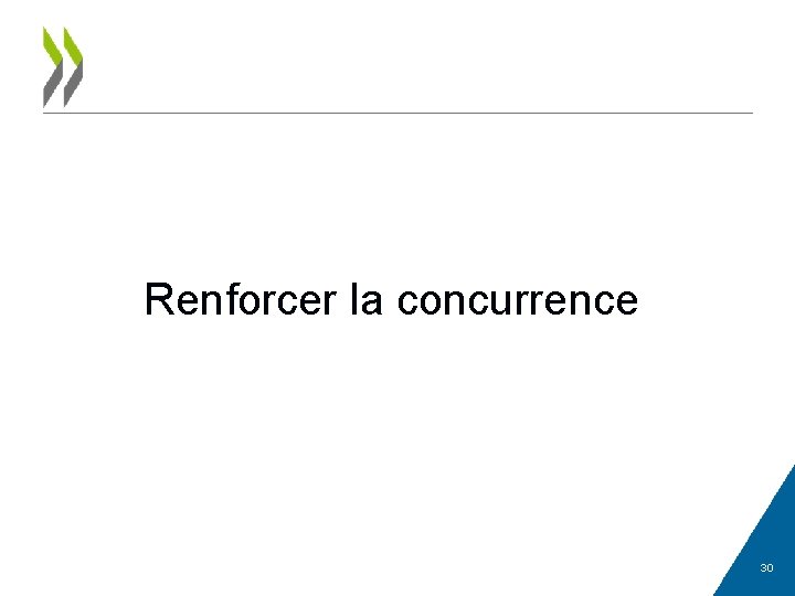 Renforcer la concurrence 30 