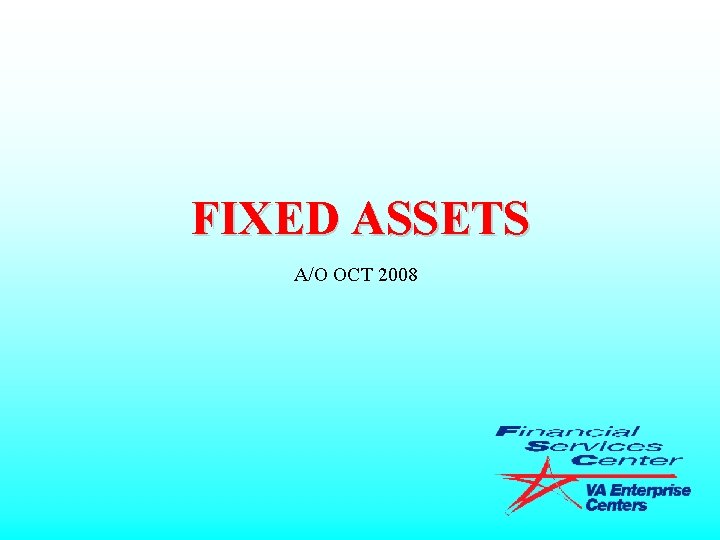 FIXED ASSETS A/O OCT 2008 