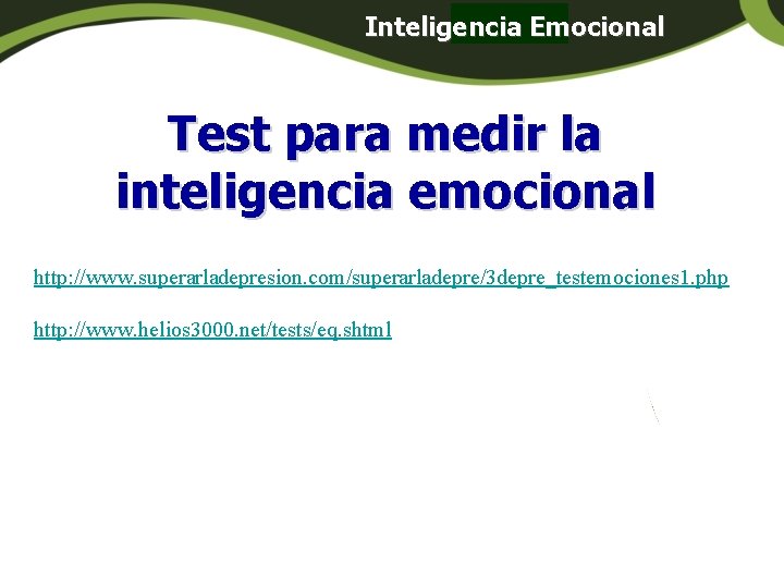 Inteligencia Emocional Panamá Test para medir la inteligencia emocional http: //www. superarladepresion. com/superarladepre/3 depre_testemociones Inteligencia Emocional Panamá Test para medir la inteligencia emocional http: //www. superarladepresion. com/superarladepre/3 depre_testemociones
