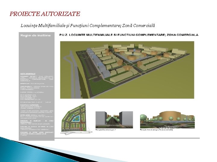 PROIECTE AUTORIZATE Locuinţe Multifamiliale şi Funcţiuni Complementare; Zonă Comercială 