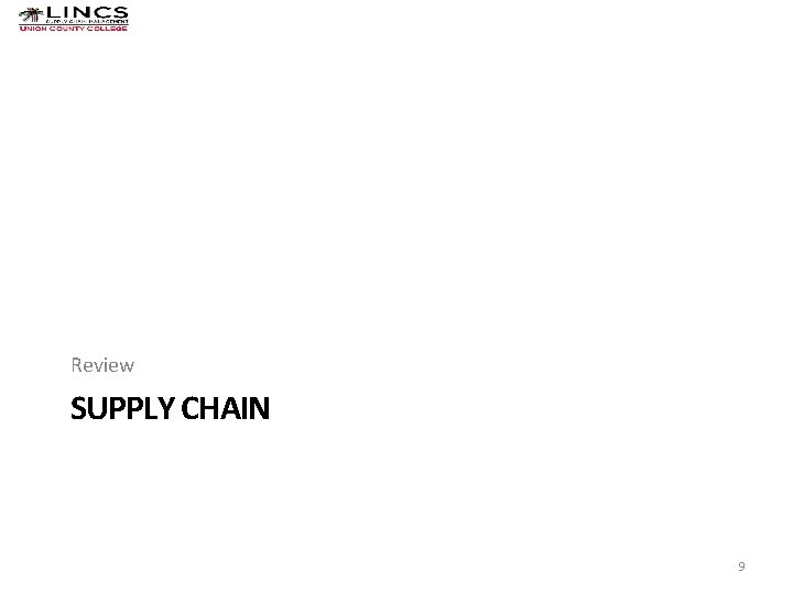 Review SUPPLY CHAIN 9 