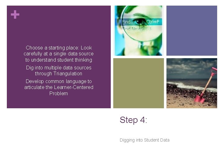 + Choose a starting place: Look carefully at a single data source to understand + Choose a starting place: Look carefully at a single data source to understand
