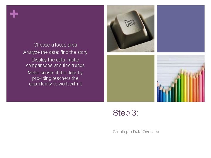 + Choose a focus area Analyze the data: find the story Display the data, + Choose a focus area Analyze the data: find the story Display the data,