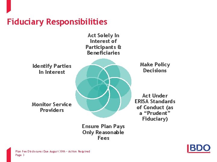 Fiduciary Responsibilities Act Solely In Interest of Participants & Beneficiaries Identify Parties In Interest