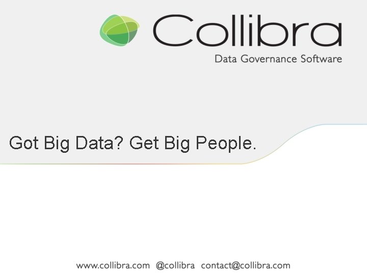 Got Big Data? Get Big People. 