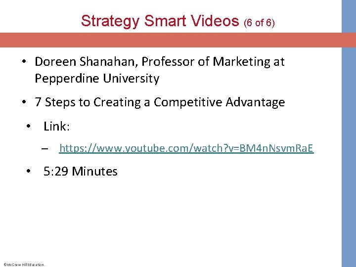 Strategy Smart Videos (6 of 6) • Doreen Shanahan, Professor of Marketing at Pepperdine