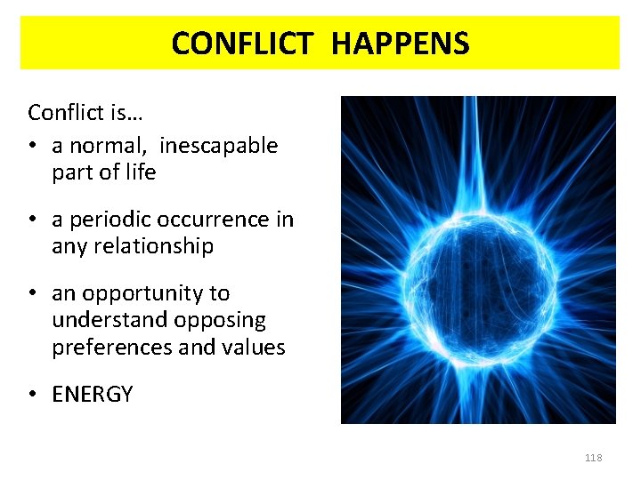 CONFLICT HAPPENS Conflict is… • a normal, inescapable part of life • a periodic CONFLICT HAPPENS Conflict is… • a normal, inescapable part of life • a periodic