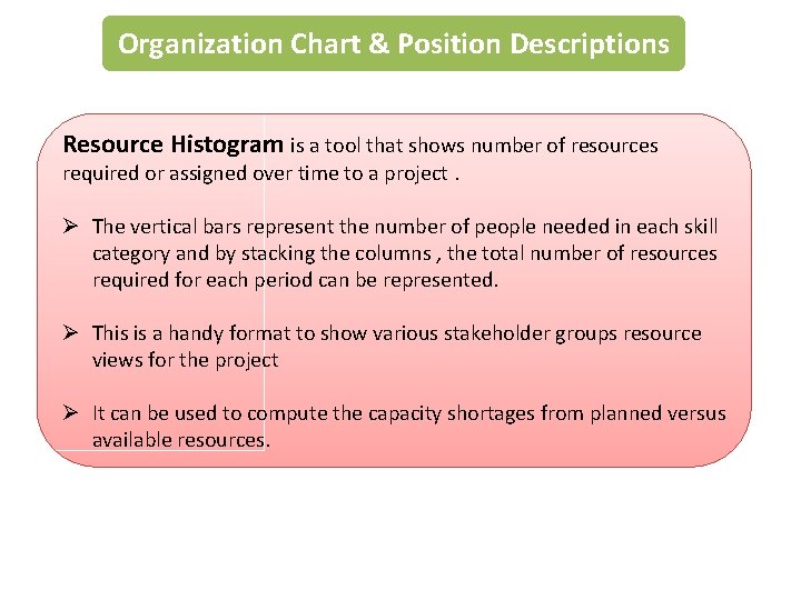 Organization Chart & Position Descriptions Resource Histogram is a tool that shows number of Organization Chart & Position Descriptions Resource Histogram is a tool that shows number of