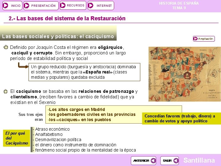 INICIO PRESENTACIÓN RECURSOS INTERNET HISTORIA DE ESPAÑA TEMA 9 2. - Las bases del INICIO PRESENTACIÓN RECURSOS INTERNET HISTORIA DE ESPAÑA TEMA 9 2. - Las bases del