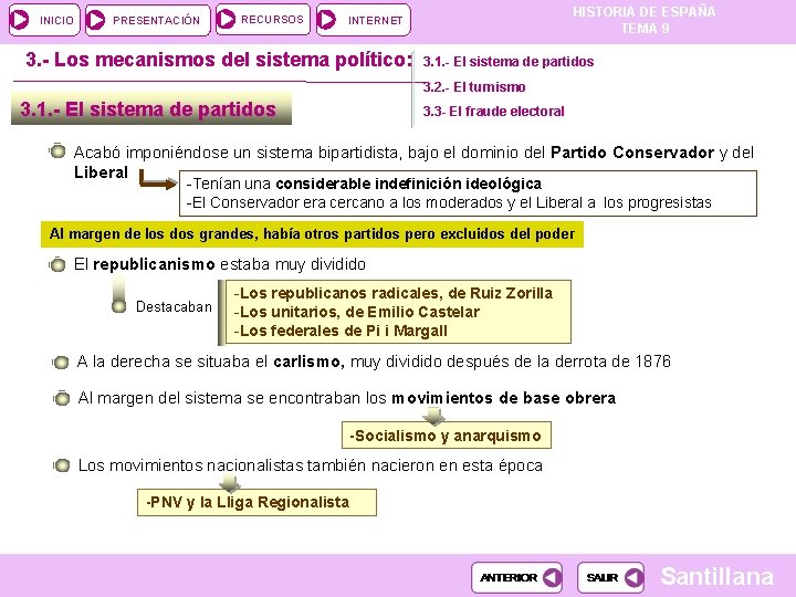 INICIO PRESENTACIÓN RECURSOS HISTORIA DE ESPAÑA TEMA 9 INTERNET 3. - Los mecanismos del INICIO PRESENTACIÓN RECURSOS HISTORIA DE ESPAÑA TEMA 9 INTERNET 3. - Los mecanismos del