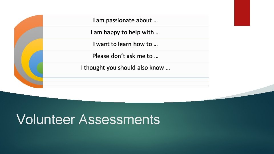 Volunteer Assessments 