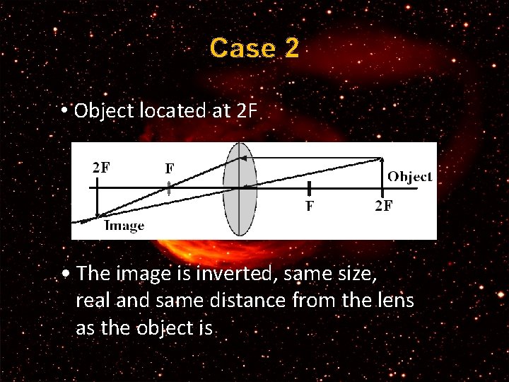 Case 2 • Object located at 2 F • The image is inverted, same