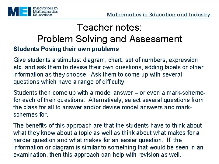 Specific Problem Example For Students Its a problem 1 From FMSP Its a