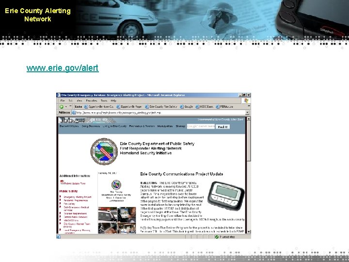 Erie County Alerting Network www. erie. gov/alert 