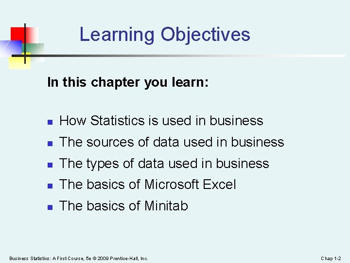 Business Statistics A First Course Fifth Edition Chapter