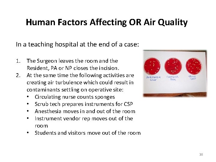 Human Factors Affecting OR Air Quality In a teaching hospital at the end of Human Factors Affecting OR Air Quality In a teaching hospital at the end of