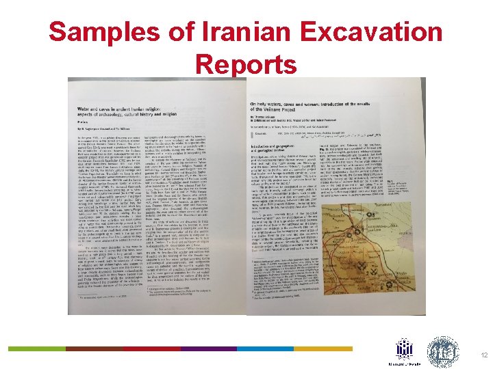 Samples of Iranian Excavation Reports 12 