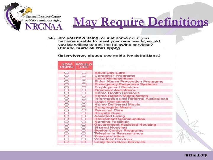 May Require Definitions nrcnaa. org May Require Definitions nrcnaa. org