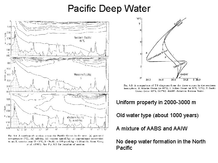 Pacific Deep Water Uniform property in 2000 -3000 m Old water type (about 1000