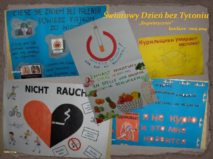 Światowy Dzień bez Tytoniu „lingwistycznie” konkurs - maj 2014 