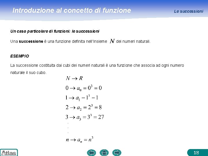 Introduzione al concetto di funzione Le successioni Un caso particolare di funzioni: le successioni