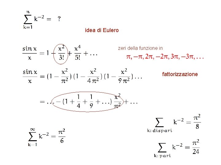 idea di Eulero zeri della funzione in fattorizzazione 