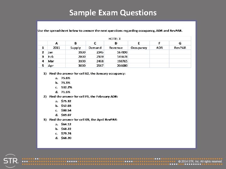 Sample Exam Questions 