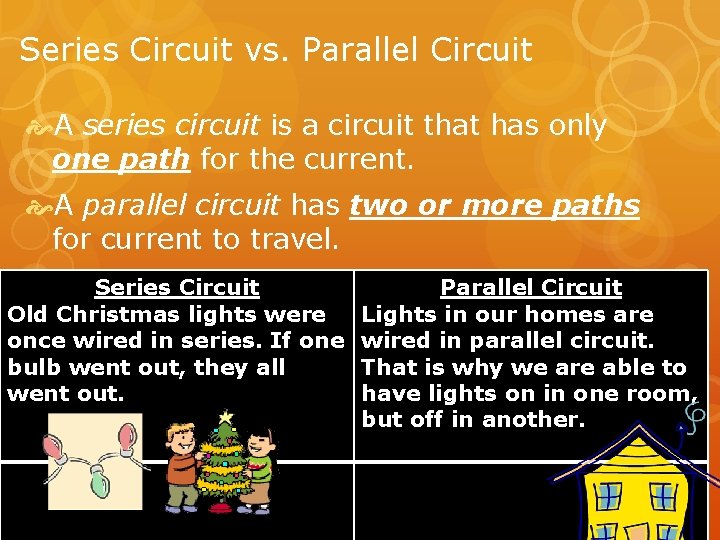 Series Circuit vs. Parallel Circuit A series circuit is a circuit that has only