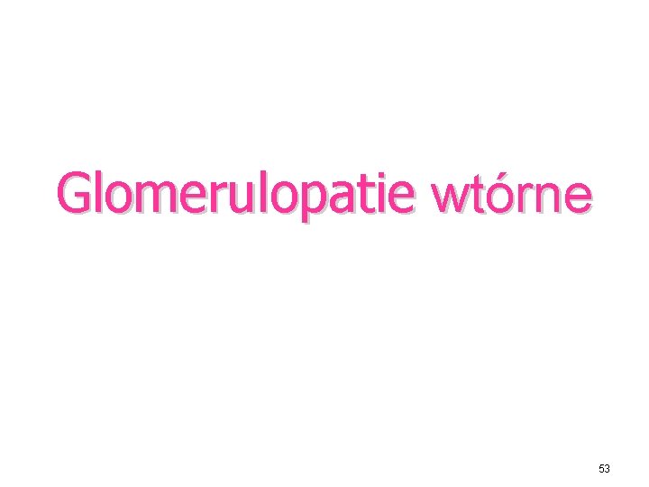 Glomerulopatie wtórne 53 