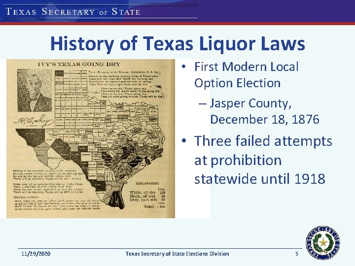 History of Texas Liquor Laws • First Modern Local Option Election – Jasper County, History of Texas Liquor Laws • First Modern Local Option Election – Jasper County,