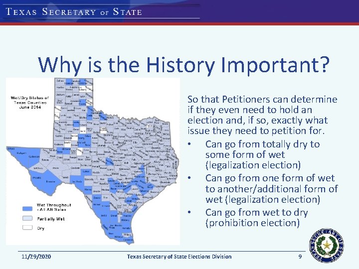 Why is the History Important? So that Petitioners can determine if they even need Why is the History Important? So that Petitioners can determine if they even need