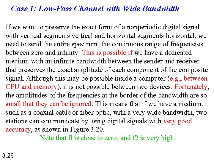 Case 1: Low-Pass Channel with Wide Bandwidth If we want to preserve the exact