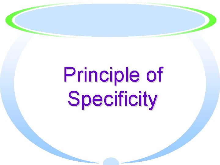 Principle of Specificity 