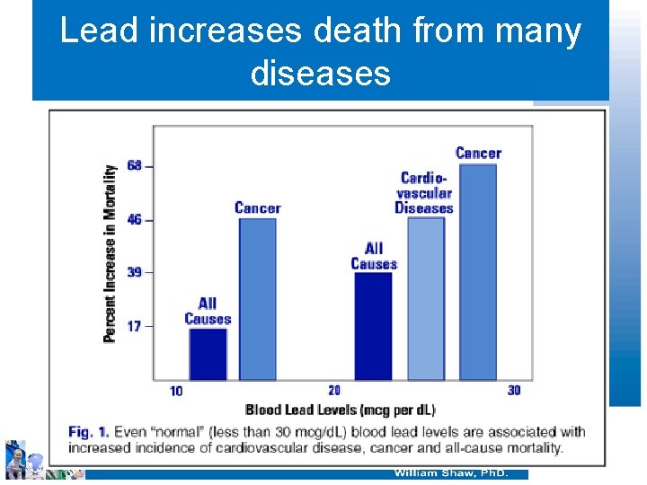 Lead increases death from many diseases 