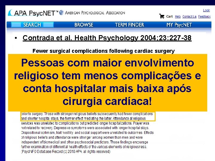  • Contrada et al. Health Psychology 2004; 23: 227 -38 Fewer surgical complications