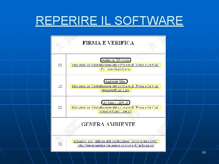 REPERIRE IL SOFTWARE 10 REPERIRE IL SOFTWARE 10