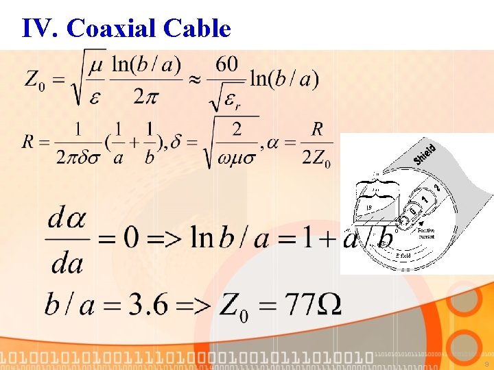 IV. Coaxial Cable 9 
