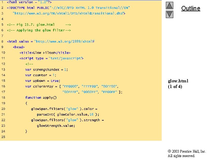 Outline glow. html (1 of 4) 2003 Prentice Hall, Inc. All rights reserved. 