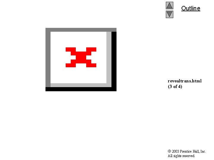 Outline revealtrans. html (3 of 4) 2003 Prentice Hall, Inc. All rights reserved. 